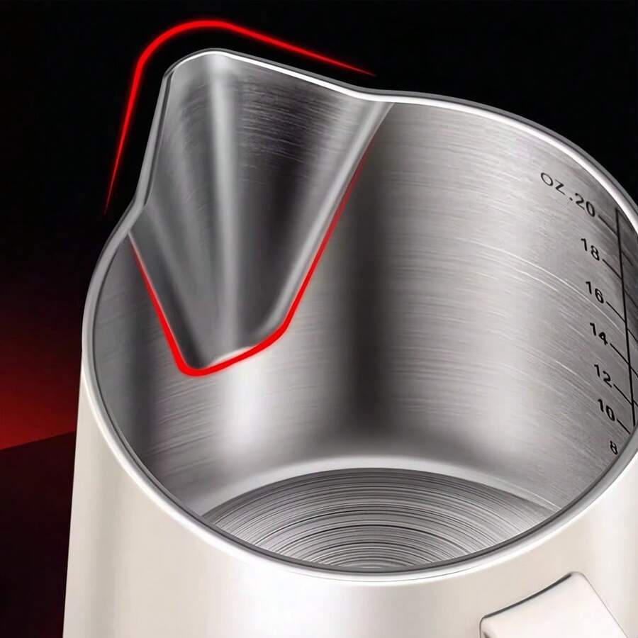 1PC Milk Frothing Cup Pitcher Jug 304 Stainless Steel Precise Scale