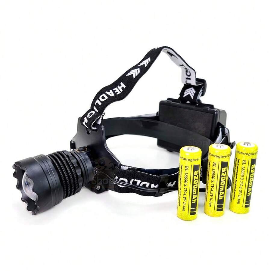 V3 LED Headlamp With Type-C Connector And Lighting Modes – Up To 500LM Brightness - 黑色 - 查看 1