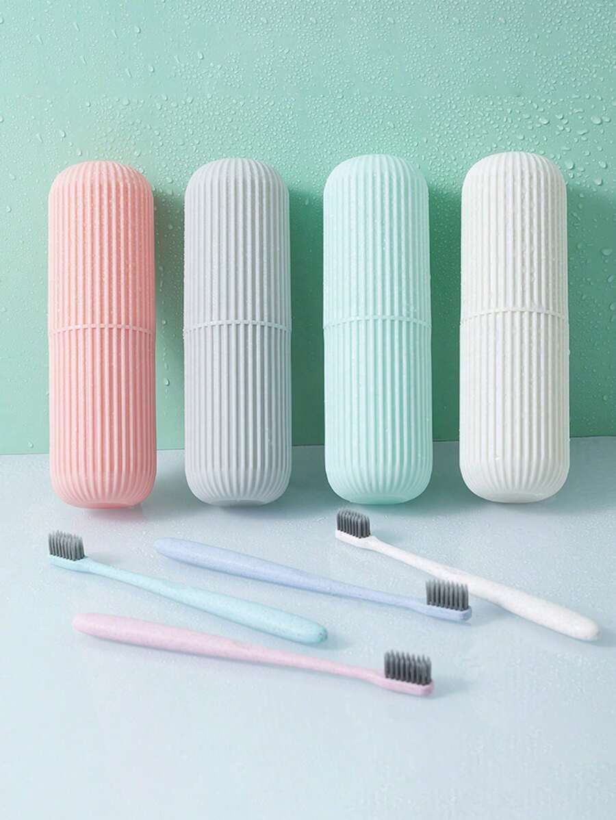 1 cái, Cốc đựng bàn chải đánh răng di động khi du lịch, Hộp đựng kem đánh răng trong phòng tắm, Hộp đựng đồ dùng vệ sinh du lịch, Đồ dùng du lịch cần thiết khi cắm trại, cắm trại - Xem 1