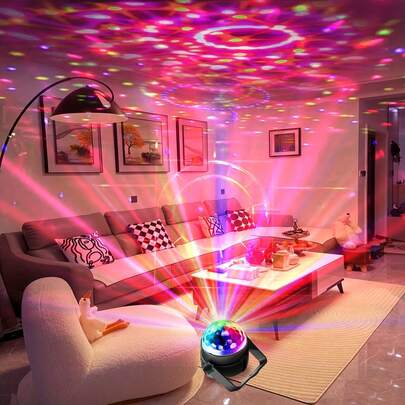 带遥控器的语音控制 RGB 迪斯科球灯 - 7 种模式，适合派对、节日、生日和送给朋友的最佳礼物