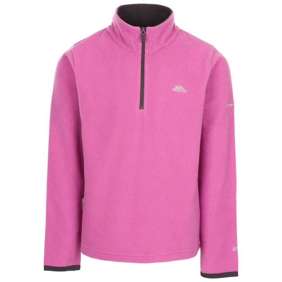 Trespass Childrens/Girls Sybil Micro Fleece (Deep Pink) - Pink - View 1