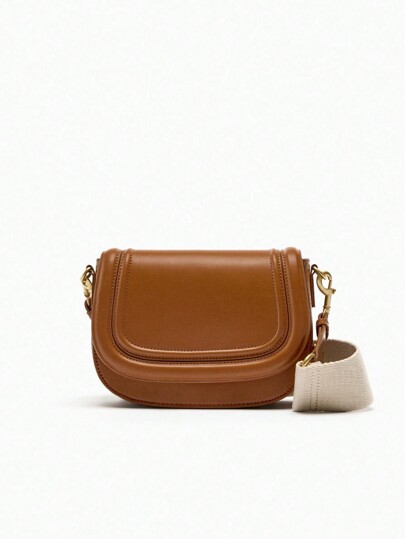 New Fashionable Casual Retro Solid Color Large Capacity Adjustable Shoulder Strap Multi-Functional Crossbody Bag, Suitable For Parties, Gatherings, Outings, Shopping And Daily Use For Storing Coins, Phones And As Work Bag For White Collars, College Students And Office Workers That Commute, Bohemia Style Bag For Women