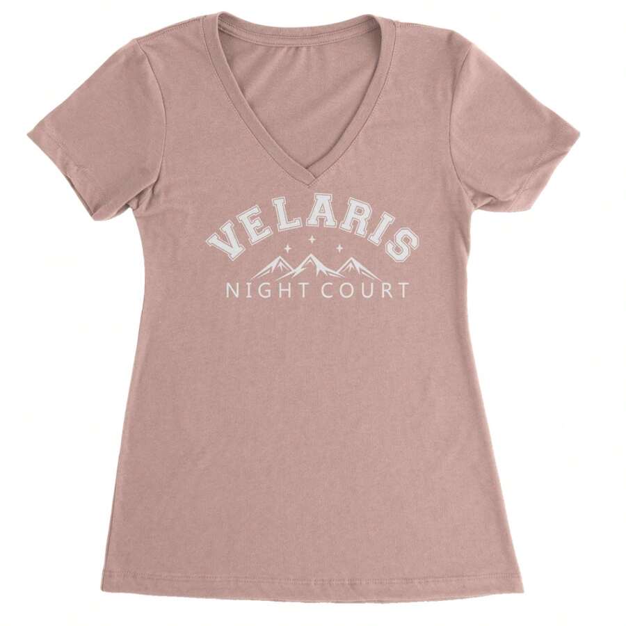 Velaris Night Court Starfall Ladies V-Neck T-Shirt - Light pink - 查看 1