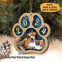 定制个性化圣诞饰品、圣诞树装饰、可定制名称、装饰吊坠、圣诞装饰品 - 彩色 - 查看 5