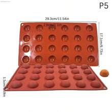 Molde de silicona de 6 cavidades en forma de semiesfera para hacer bombas de chocolate caliente, pasteles, gelatina y mousses en forma de domo para fiestas navideñas, herramientas de cocción para hornear