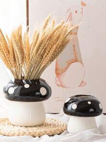 1 Bình gốm hình nấm Giáng sinh, Đồ trang trí cao cấp, Bố trí hoa phòng khách nhà bếp, Thủy canh sáng tạo - nhiều màu - Xem 2