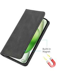 Telefoonhoesjes Portemonnee 1 st. Sterke magnetische flipcover Muntkaarthoes, Mode Zakelijke mobiele telefoonhoes Compatibel met iPhone en Galaxy