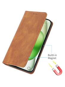 Telefoonhoesjes Portemonnee 1 st. Sterke magnetische flipcover Muntkaarthoes, Mode Zakelijke mobiele telefoonhoes Compatibel met iPhone en Galaxy