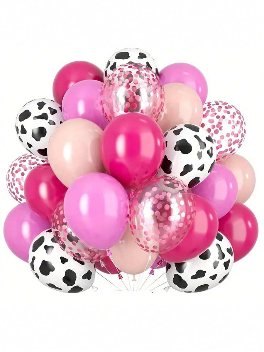 50 个金属粉色热粉色乳胶气球，婚礼装饰，生日派对装饰，周年纪念装饰，毕业装饰，节日装饰，母亲节装饰，室内外装饰，家居装饰，房间装饰 - 彩色 - 查看 1