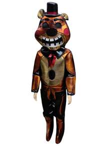 Disfraz De Oso FiveNightts At Freddy´'s Niño Halloween Fiesta Cosplay Vestuario Poliéster - Camel - Ver 2