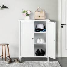 FCH Wooden Bathroom Floor Cabinet Storage Free Standing Cupboard 3 Shelves - 1 - 查看 4