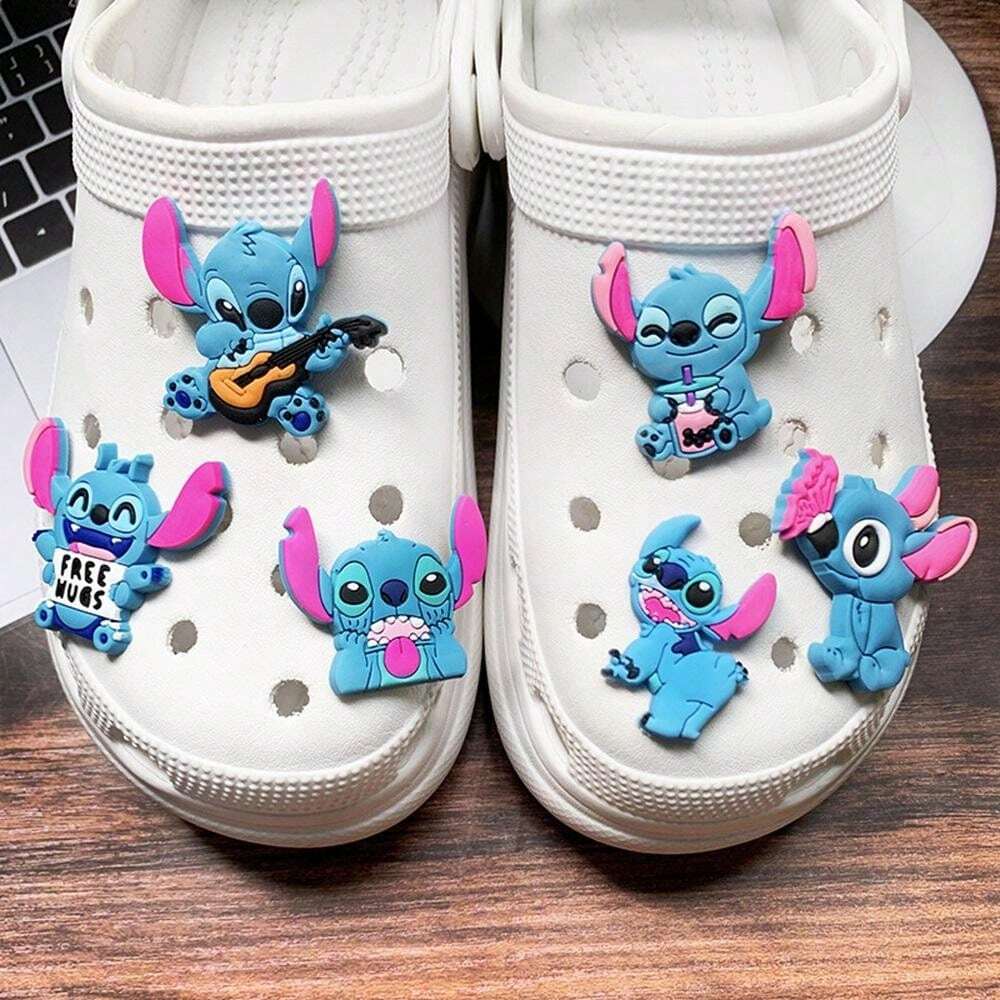 POTDEMIEL 8Pieces POTDEMIEL Stitch Patches Set Vibrant PVC Designs