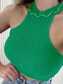 KNITTING REGULATED SEXY JEWELLERY FASHION WOMEN'S - Army Green - View 2