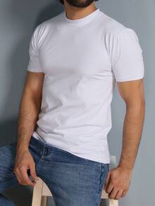 Men's T-Shirt Made Of High Quality Cotton Fabric - trắng - Xem 5