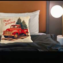 1 vỏ gối in 3D hình cây thông Noel vui vẻ, vỏ gối sofa, 3 kích cỡ tùy chọn (không có ruột gối) - Nhiều màu - Xem 11