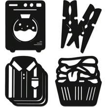 1 Piece Black Rustic Metal Laundry Sign For An Attractive Decor. Unique Rustic Laundry Sign: Home Wall Decor. Metal Wall Decor For Laundry Room - Black - View 7