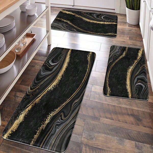 1 قطعة ديكور المنزل، ديكور الغرفة، ديكور الحمام، بساط الحمام، بساط حمام مانع للانزلاق، ديكور المطبخ، بساط المطبخ، طقم الحمام، هدية، بساط المدخل، بساط الباب، بساط الممر، سطح ناعم فاخر، بساط مضاد للإرهاق، بساط بنمط الرخام الأسود