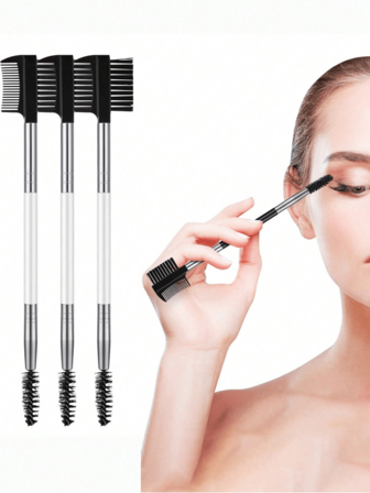 3PCS Double-Ended Eyelash Comb Eyelash Shaper And Eyebrow Brush Dual Comb Double Head Eyebrow Eyelash Makeup Grooming Tool For Women Girls Cosmetic Travel (Classic Style) 1pc 3PCS,Eyebrow Brush,Eyeshadow Brush,Spoolie,Spoolie Brush,Giveaways