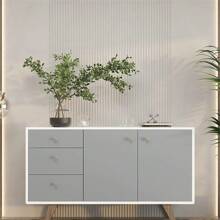 1 Roll 15.74/23.62 Inch Grey Self-Adhesive Wallpaper, Solid Color, Removable, For Cabinet Backsplash, Countertop, Shelf, Waterproof & Oil-Resistant Thick Vinyl For Home Decor - Light Grey - View 4