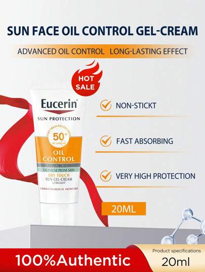 Eucerin Facial Oil Control Sunscreen 20ml Refreshing Matte Sunscreen Lotion Spf50+