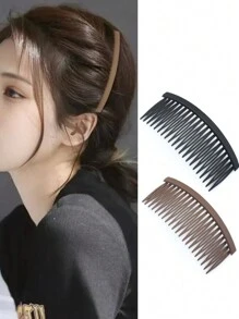 1/2/3 New Banana Hair Side Combs From Europe And America, Fashionable Comb And Hair Clips & Barrettes, Simple And Slouchy Hair Claws, New Broken Hair Styling Pins, Hair Sorting And Hair Hoop Gripping Tool