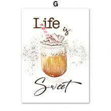 1pc But First Coffee Roasts Espresso Kitchen Aesthetic Wall Art Canvas Painting, Nordic Posters, Prints Wall Pictures For Bar Decor No Frame