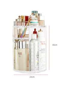 Organizador de maquillaje Transparente, Giratoria 360 grados, Soporte de exhibición