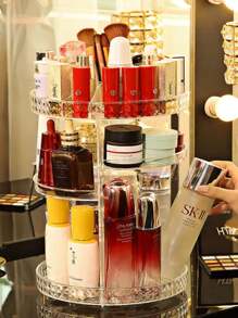 Organizador de maquillaje Transparente, Giratoria 360 grados, Soporte de exhibición