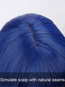 Tóc giả tổng hợp Blue BOB có mái Cosplay mặc hàng ngày cho các bữa tiệc ngày lễ - Nhiều màu - Xem 7