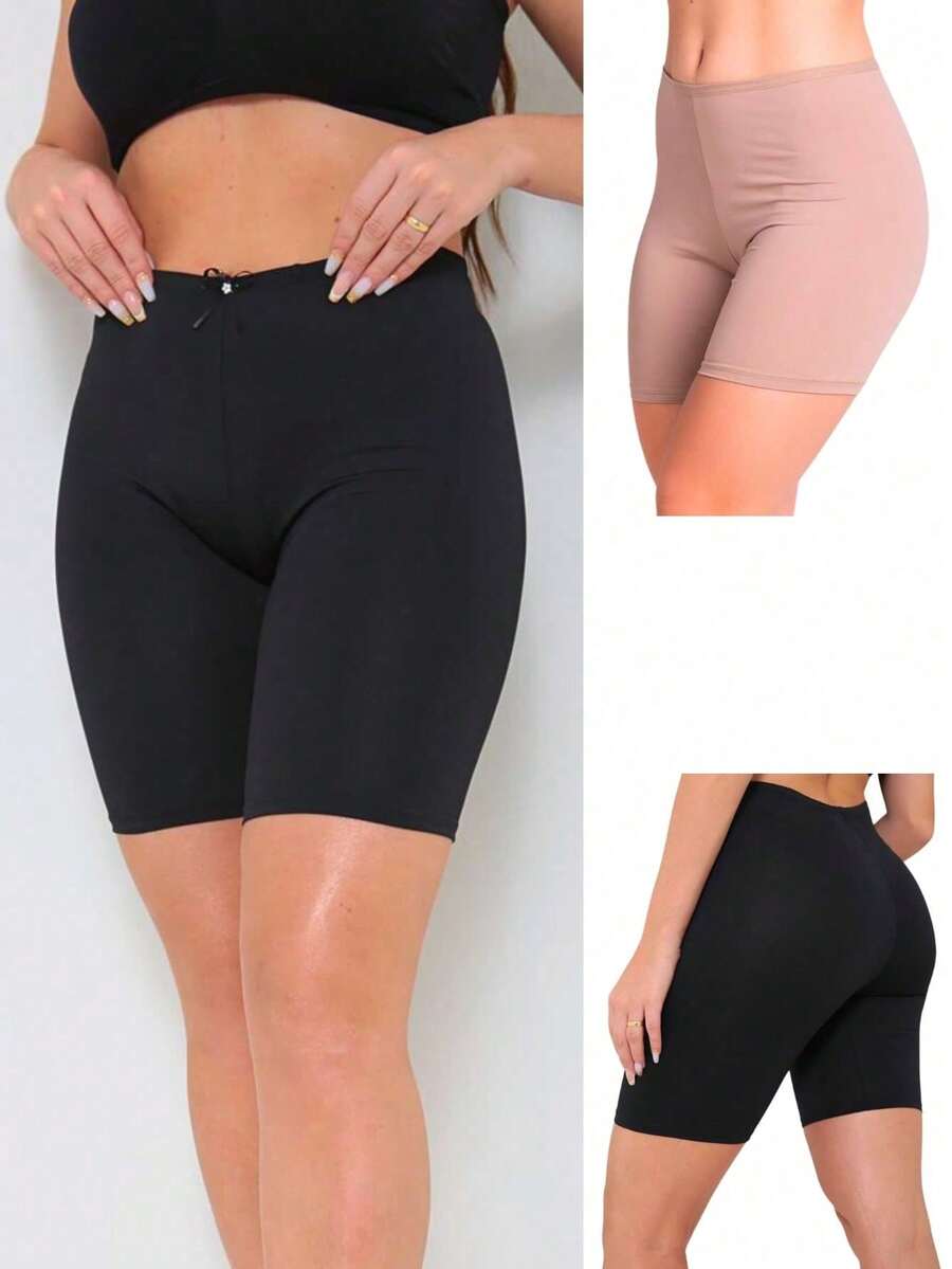 Kit With 2 Smooth Second Skin Shorts With High Compression And Comfort - 彩色 - 查看 1