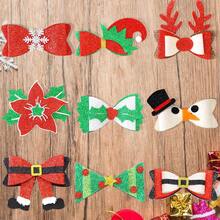 1 件圣诞装饰发夹，闪光蝴蝶结发夹，卡通鸭子发夹，适合成人和儿童派对 - 彩色 - 查看 3