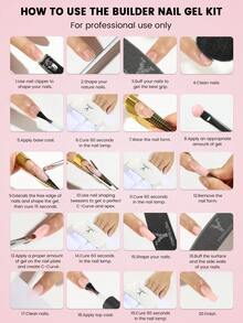 YOKEFELLOW 15g 聚氨酯指甲延长凝胶，果冻粉色四季凝胶颜色，用于指甲强化剂，快速增强指甲，适用于专业美甲师和初学者在家美甲沙龙，送给朋友家人的节日礼物 - 粉色 - 查看 8