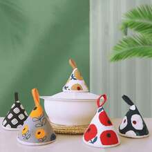 Găng tay nhà bếp chịu nhiệt nhiều lớp, tay áo cách nhiệt dày, thích hợp cho lò vi sóng và tay cầm chảo - Nhiều màu - Xem 3