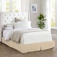 Mocassi 1-Piece Bed Skirt, Quality Design And Expertly Tailored, Luxury 1500 Series Wrinkle & Fade Resistant Egyptian Quality.
