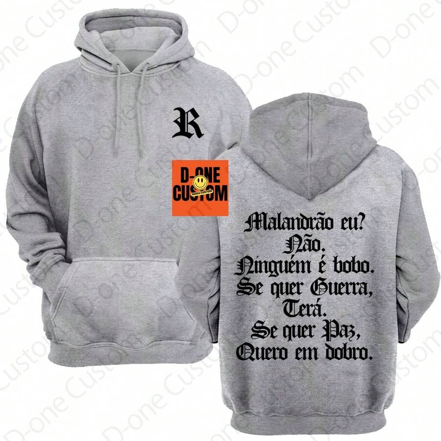 Men Hoodies - 灰色 - 查看 1