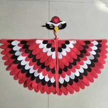 1pc Bird-Wings-Costume For Kids Dress Up, Felt Feathered Owl Parrot Chicken Animal Role Play Costume Halloween Party, Bird-Costume-Peacock-Wings For Kids With Bird, Gift For Girl Boys - Multicolor - View 22