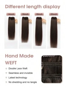 7Pcs One Set Clip In Hair Extensions Real Human Hair, Hair Extensions Real Human Hair Straight, Premium Soft Remy Human Hair Clip In Extensions For Women - S2 - Xem 6