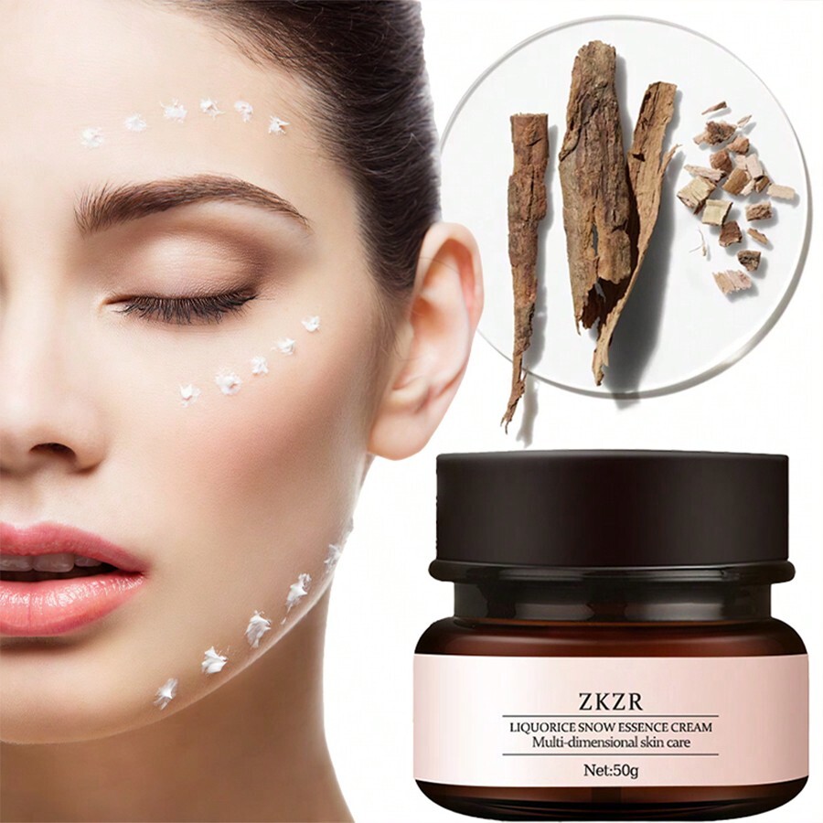 Creme Facial de Extrato de Alcaçuz para Reparo de Rugas e Firmeza