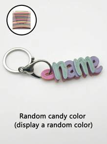 1pc Customized 3D Printed Personalized Plastic Keychain With Custom Name, 3D Name Tag For Backpack, Bag Charm, Alphabet Pendant Keychain, For School Bag, Boys, Girls, Kids Loss Prevention Keychain, Personalized Bag Pendant, Name Owner Keychain, Family Gathering Anti-Lost Accessory, Creative Anti-Lost Decoration, School Office Commute, Spring Summer Winter Autumnback To School Winter Gift Ideas Boy Girl Valentine's Day - Customized Colors - View 16