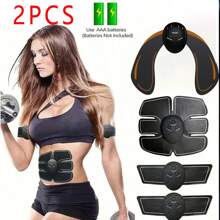 Battery Powered - Buttocks Muscle Stimulator Fitness Glute Abdominal Arm Leg Training Massager With Gel Pads EMS Abs Stimulator Buttocks Trainer Electric Stimulator Muscle Arm Body Massager Unisex - Black - View 12