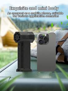 Quạt cầm tay Turbo công suất cao có thể sạc lại dùng cho ô tô, quạt ngoài trời - màu đen - Xem 5