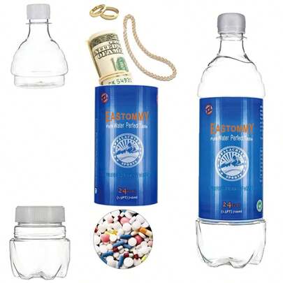 1入水瓶隱藏式箱,710毫升分離式水瓶安全容器藏匿箱貯藏罐組織