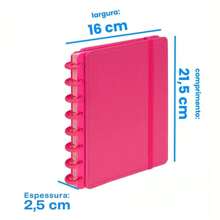 Hardcover Disc Notebook With Detachable And Repositionable Lined Sheets In B5 And A5 Sizes - Hồng - Xem 4