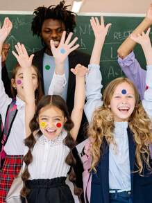 1200pcs(10sheets)/Set School Reward Behavior Happy Smiling Face Sticker, Colorful Round Reward Label Sticker, 10 Styles Teacher Happy Smile PVC Waterproof Encouragement Stickers Back To School