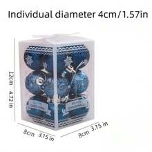 40毫米/1.57英寸迷你圣诞球装饰品，12件套防碎圣诞装饰球，装饰圣诞树球 - 24克拉（1.57英寸），金色、银色、红色、灰色、深夜蓝、香槟金、勃艮第红、玫瑰金、橄榄绿，圣诞装饰，冬季房间装饰，圣诞家居装饰，圣诞礼物，圣诞装饰品 - 彩色 - 查看 6