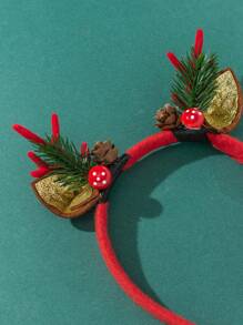 1pc/Pack Christmas Elegant ABS Resin 3D Headband, Suitable For Christmas Wear Hair Band Diadema Hair Hoop