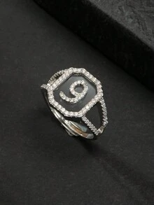 1 Chiếc Nhẫn Chữ Cái Ả Rập Dành Cho Nam Doanh Nhân Phù Hợp Để Đi Làm Việc - Nhiều màu - Xem 23