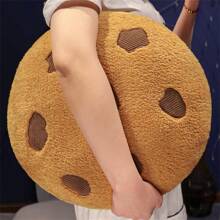 Cookie Pillow Chocolate Chip, Chocolate Chip Cookie Pillow, Food Shaped Pillow Round Soft, For Floor Couch Sofa Cushion Bedroom Decor Gift