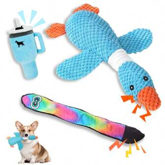 1 pièce Jouet en peluche pour chien avec poignée et paille, jouet pour animal de compagnie en forme de tasse doux et élégant pour les chiens de petite à moyenne taille (à usage animalier uniquement)