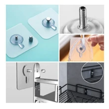 20 PCS Multipurpose Adhesive Wall Hook Screw For Hanging Pictures Kitchen Utensils Bathrooms No Need To Drill Holes - trắng - Xem 8